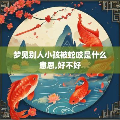 梦见别人小孩被蛇咬是什么意思,好不好