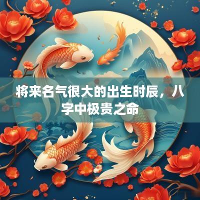 将来名气很大的出生时辰，八字中极贵之命