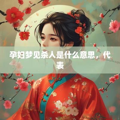 孕妇梦见杀人是什么意思，代表