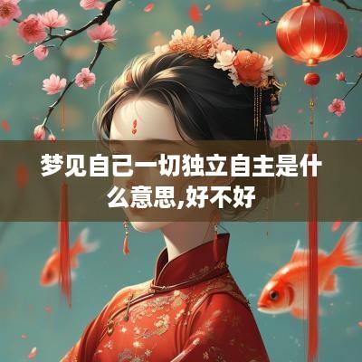 梦见自己一切独立自主是什么意思,好不好