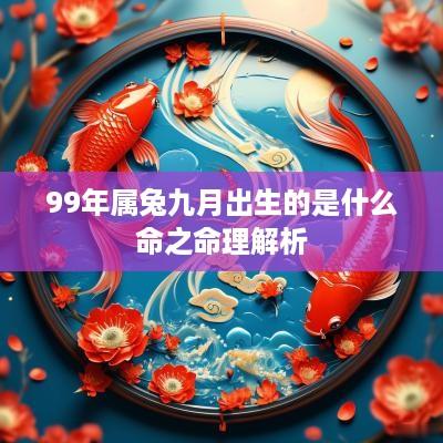 99年属兔九月出生的是什么命之命理解析
