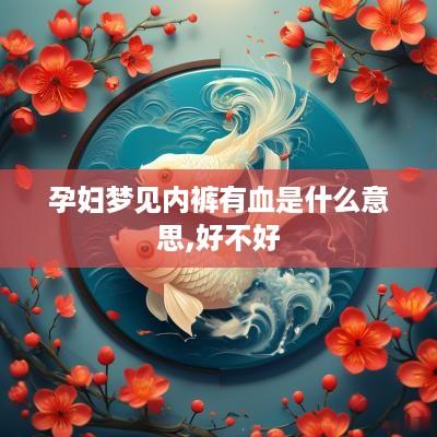 孕妇梦见内裤有血是什么意思,好不好