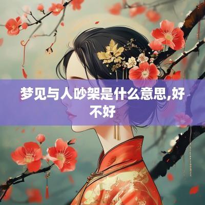 梦见与人吵架是什么意思,好不好