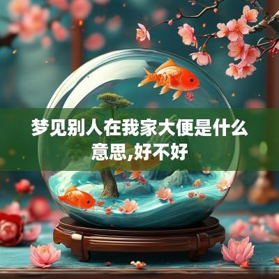 梦见别人在我家大便是什么意思,好不好