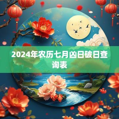 2025年农历七月凶日破日查询表