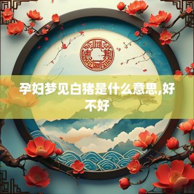 孕妇梦见白猪是什么意思,好不好