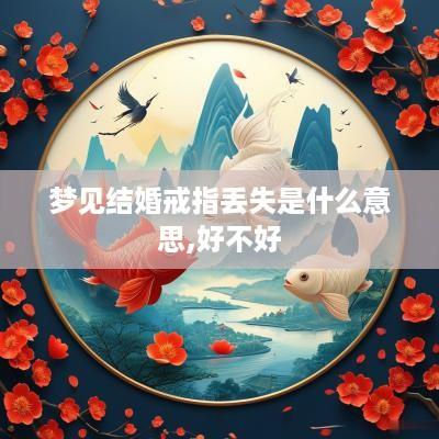 梦见结婚戒指丢失是什么意思,好不好