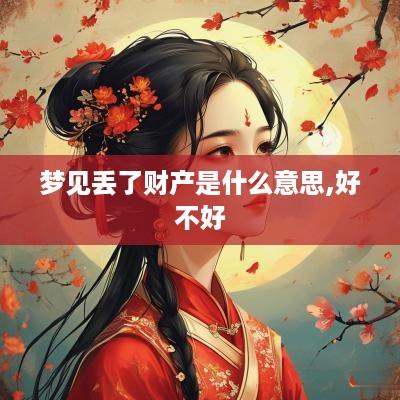 梦见丢了财产是什么意思,好不好