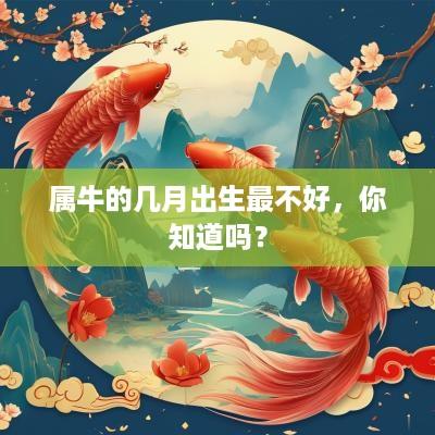 属牛的几月出生最不好，你知道吗？