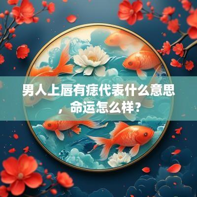 男人上唇有痣代表什么意思，命运怎么样？