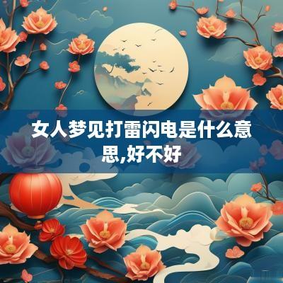 女人梦见打雷闪电是什么意思,好不好