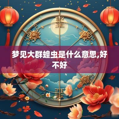 梦见大群蝗虫是什么意思,好不好