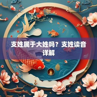 支姓属于大姓吗？支姓读音详解