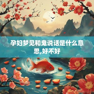 孕妇梦见和鬼说话是什么意思,好不好