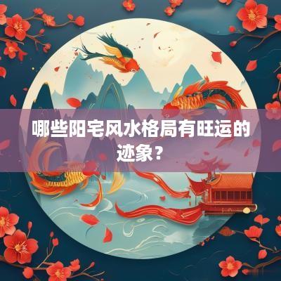 哪些阳宅风水格局有旺运的迹象? 哪些阳宅风水格局有旺运的迹象?