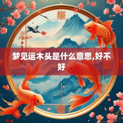 梦见运木头是什么意思,好不好