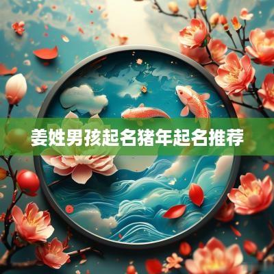 姜姓男孩起名猪年起名推荐