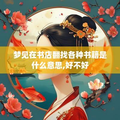 梦见在书店翻找各种书籍是什么意思,好不好