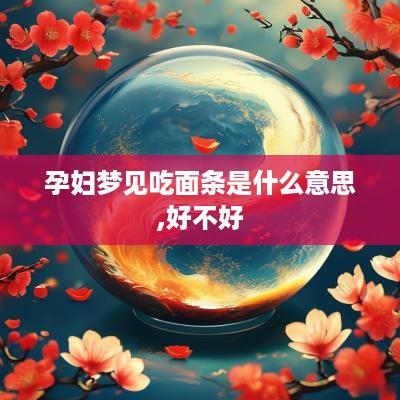 孕妇梦见吃面条是什么意思,好不好