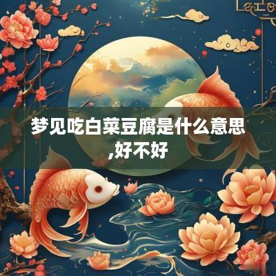 梦见吃白菜豆腐是什么意思,好不好