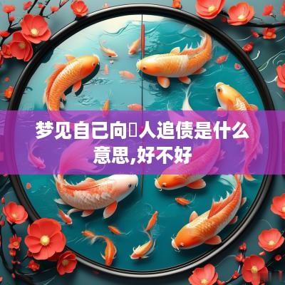 梦见自己向別人追债是什么意思,好不好