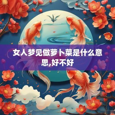 女人梦见做萝卜菜是什么意思,好不好
