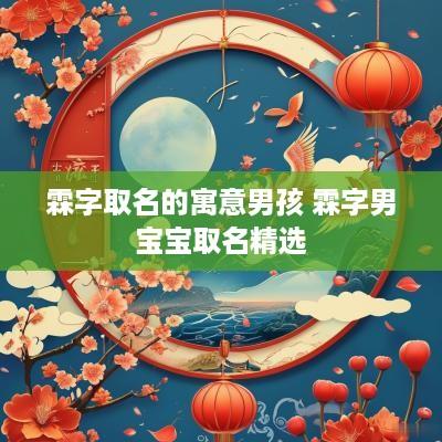 霖字取名的寓意男孩 霖字男宝宝取名精选