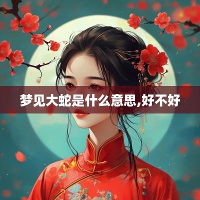 梦见大蛇是什么意思,好不好
