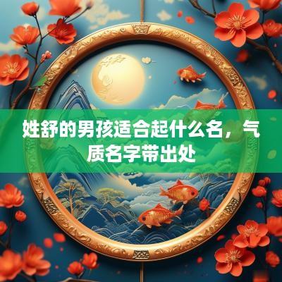 姓舒的男孩适合起什么名，气质名字带出处