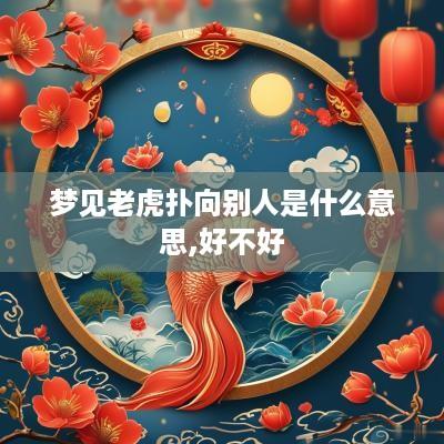 梦见老虎扑向别人是什么意思,好不好