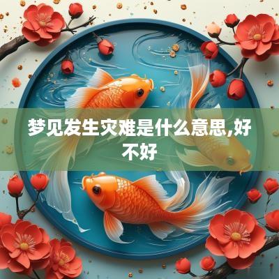 梦见发生灾难是什么意思,好不好