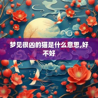 梦见很凶的猫是什么意思,好不好