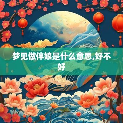 梦见做伴娘是什么意思,好不好