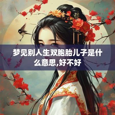 梦见别人生双胞胎儿子是什么意思,好不好