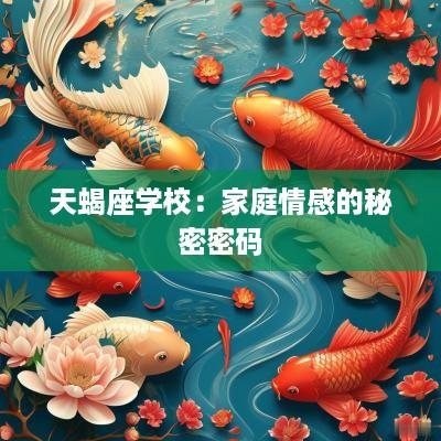 天蝎座学校：家庭情感的秘密密码