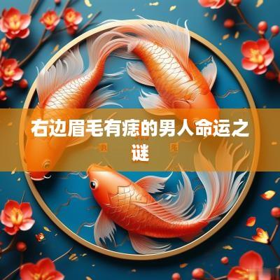 右边眉毛有痣的男人命运之谜