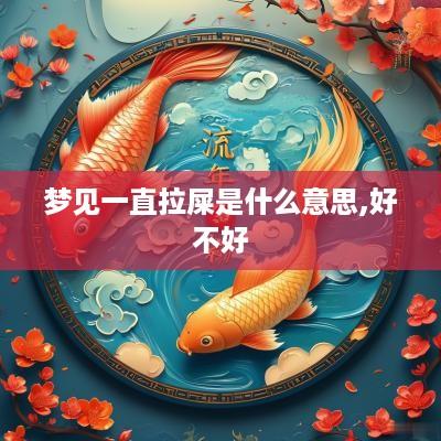 梦见一直拉屎是什么意思,好不好