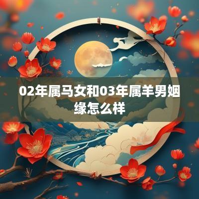 02年属马女和03年属羊男姻缘怎么样