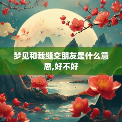 梦见和裁缝交朋友是什么意思,好不好