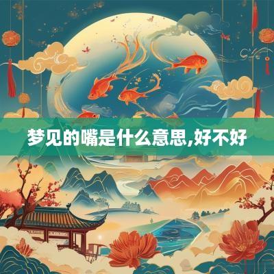 梦见的嘴是什么意思,好不好