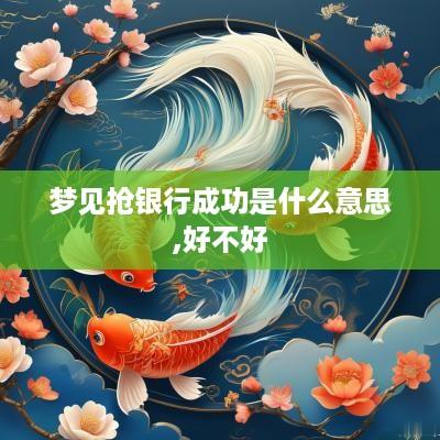 梦见抢银行成功是什么意思,好不好