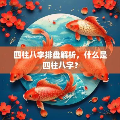 四柱八字排盘解析，什么是四柱八字？