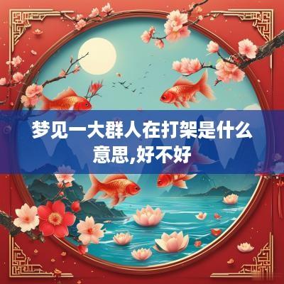 梦见一大群人在打架是什么意思,好不好