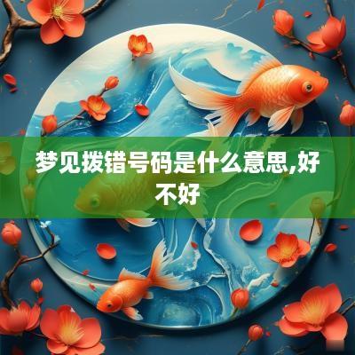 梦见拨错号码是什么意思,好不好