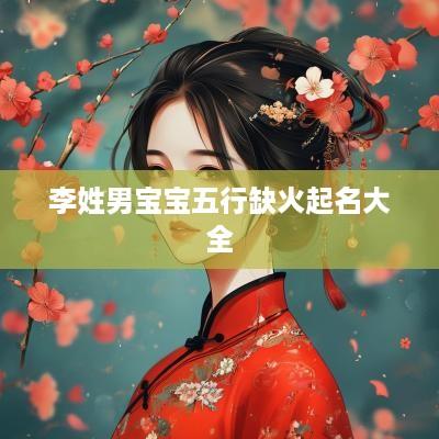 李姓男宝宝五行缺火起名大全