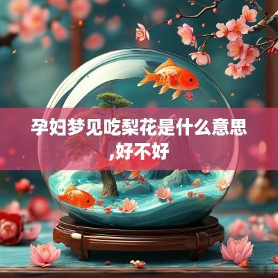孕妇梦见吃梨花是什么意思,好不好