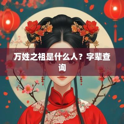 万姓之祖是什么人？字辈查询