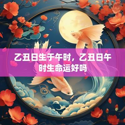 乙丑日生于午时，乙丑日午时生命运好吗