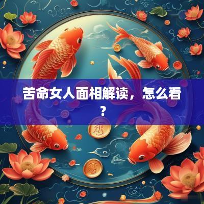 苦命女人面相解读，怎么看？