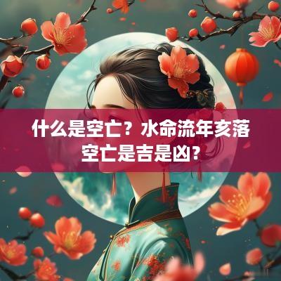 什么是空亡？水命流年亥落空亡是吉是凶？